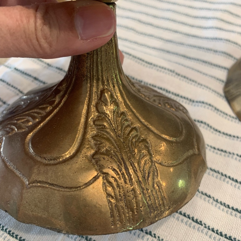 Vintage Brass Candle Holders - Picture 3 of 5